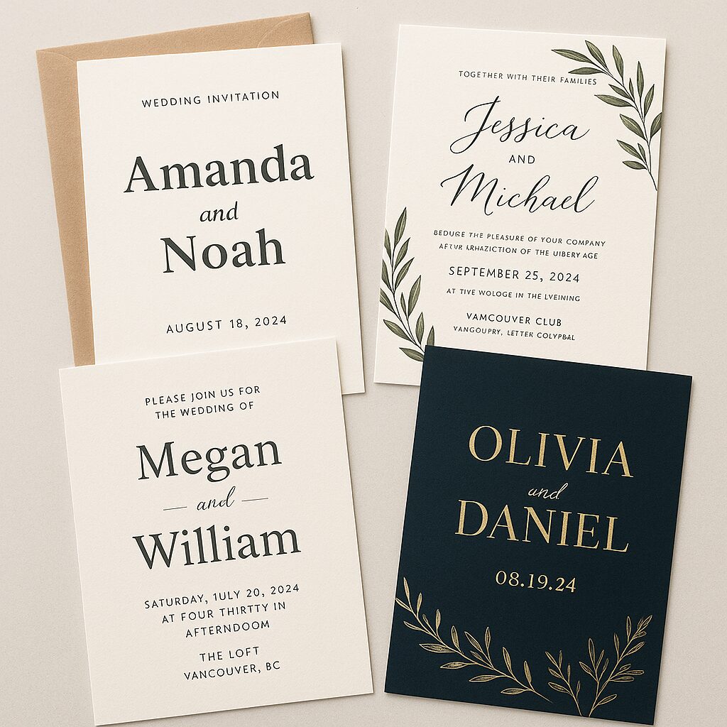 Vancouver Wedding Invitations