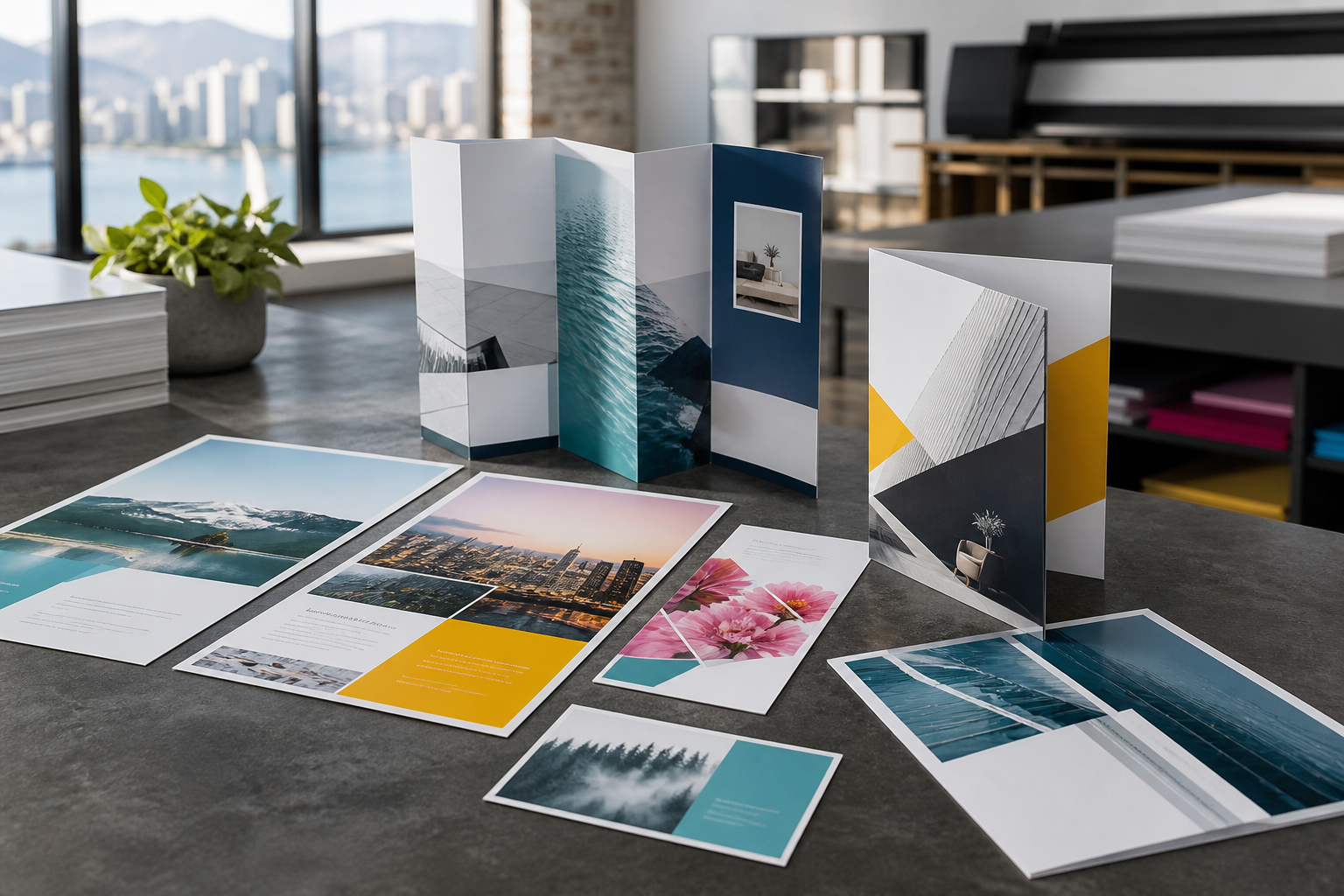 Custom tri-fold brochures and promotional flyers printed in Vancouver