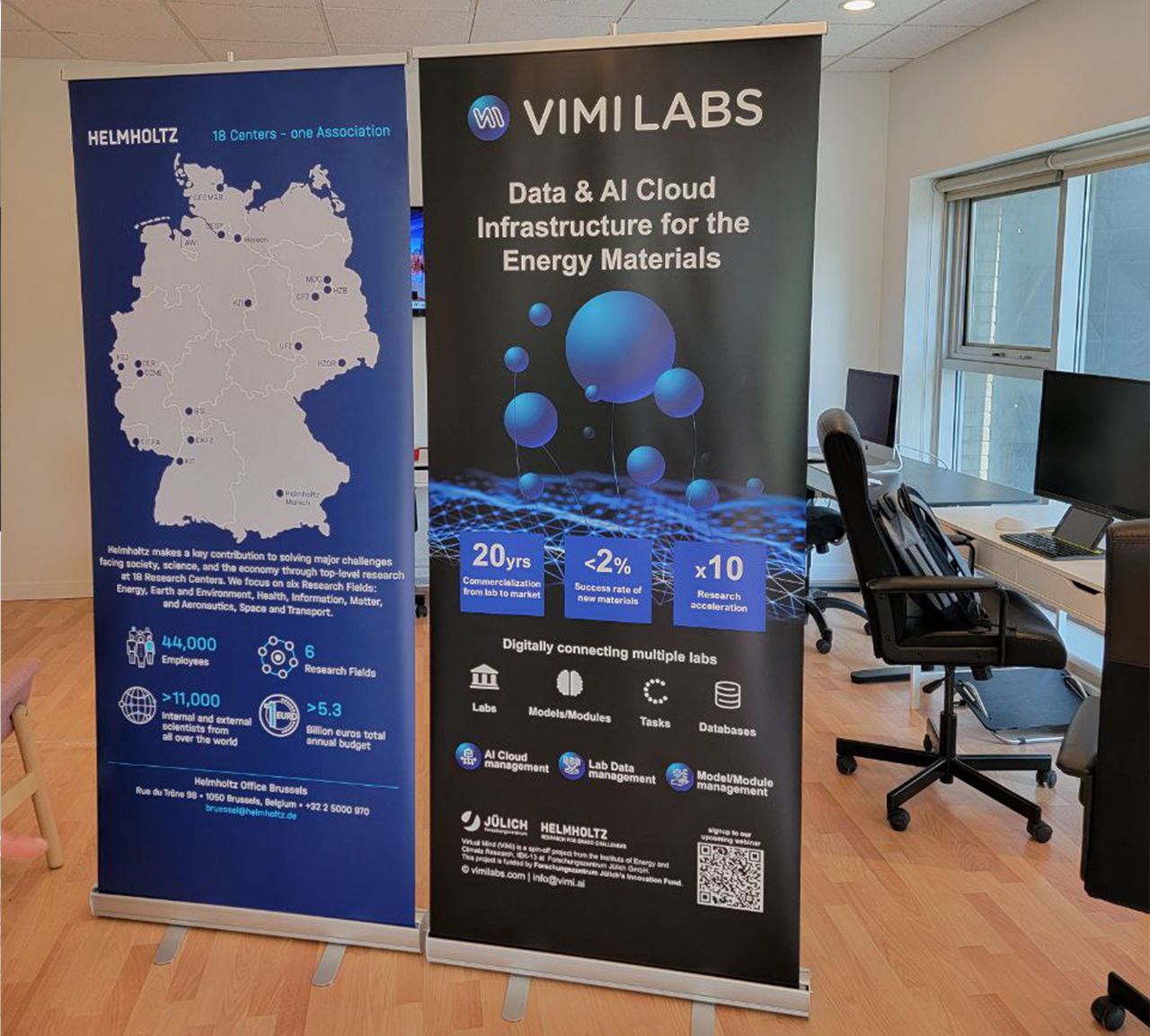 Branded roll-up banner for trade show and event displays in Vancouver